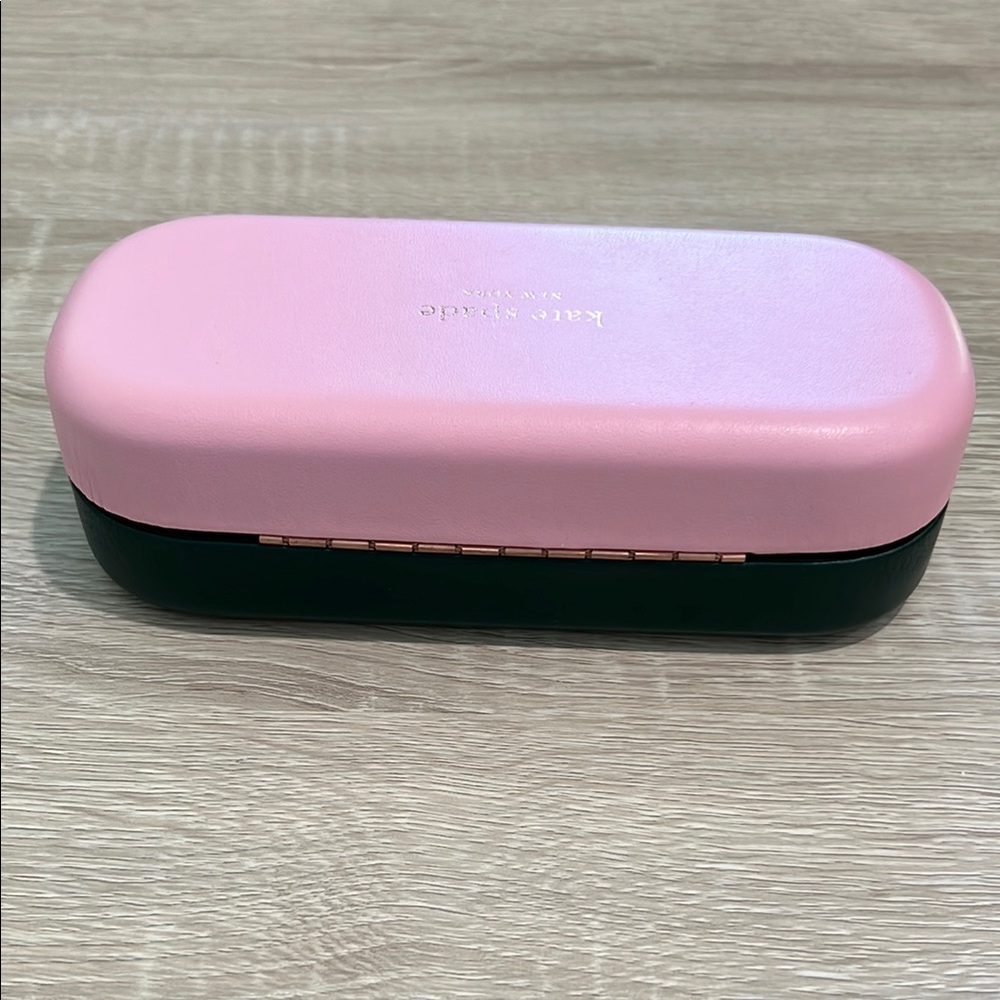 Kate Spade Pink and Dark Green Sunglasses Case ONLY See pics for condition 1-233 - Picture 5 of 12